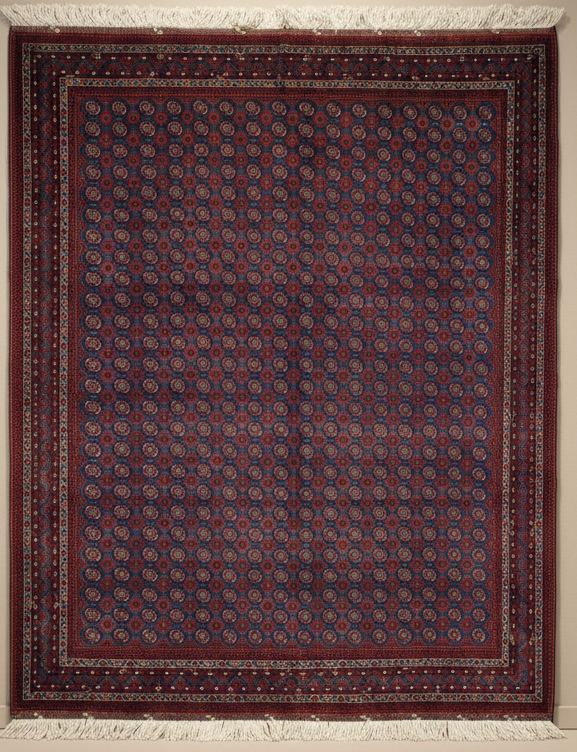 Khwaja Roshnai – Burgundy Red/Royal Blue Field