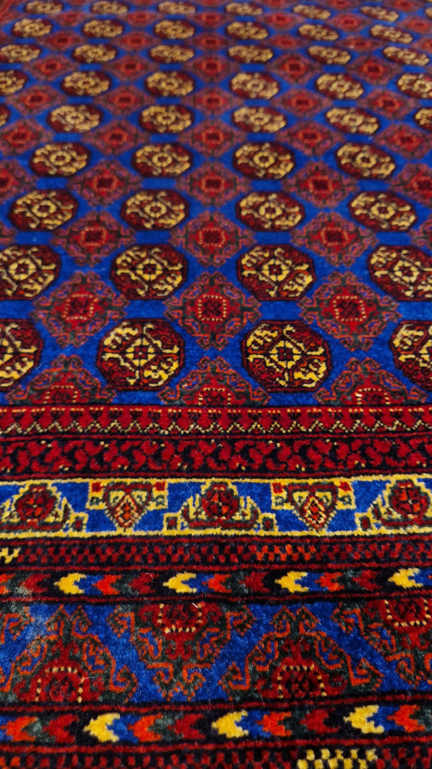 Khwaja Roshnai – Burgundy Red/Royal Blue Field
